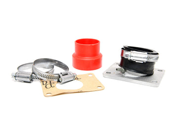 Ansaugstutzen Derbi Senda mit Schellen und Dichtung.