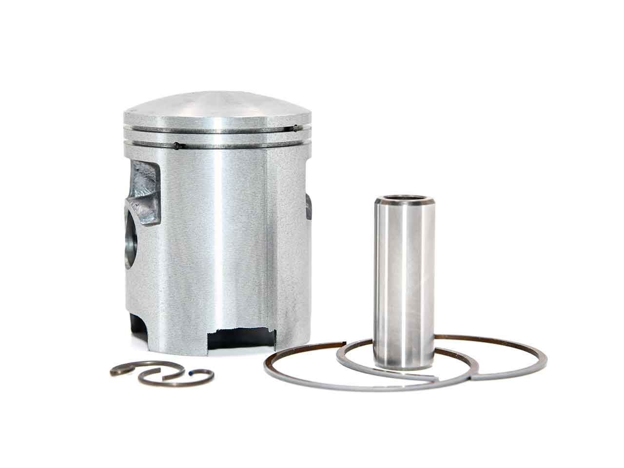 Kolben für eine Vespino mit Einlassfenster.