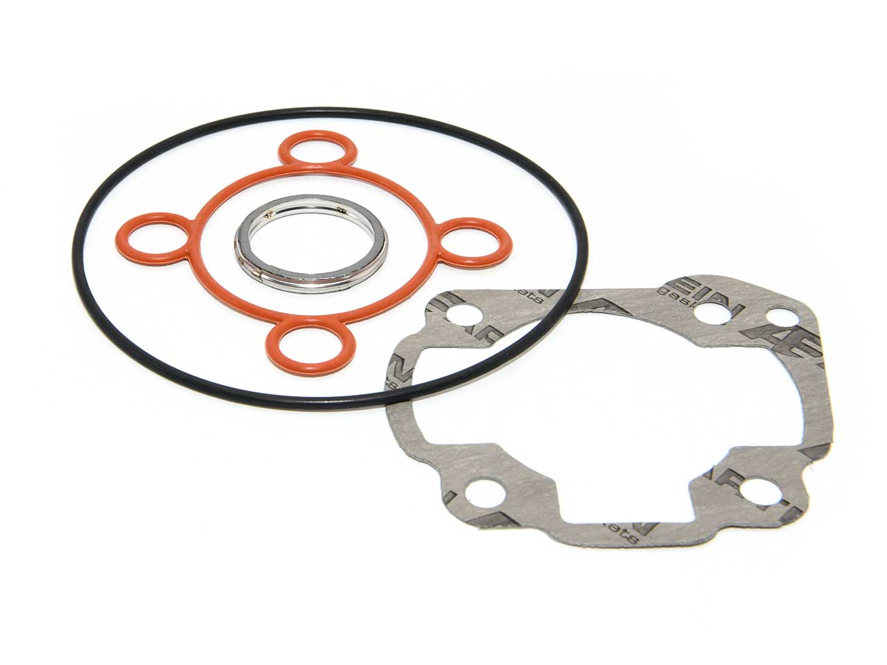 Barikit Zylinderdichtsatz für einen Aprilia SR 50 Motor. Zylinderkopfdichtung, Zylinderfussdichtung und Krümmerdichtung