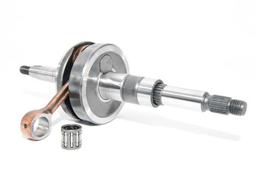 Barikit Kurbelwelle für einen Aprilia Ditech Roller Motor. Eine Pleuelstange mit Hubzapfen und ein Nadellager.