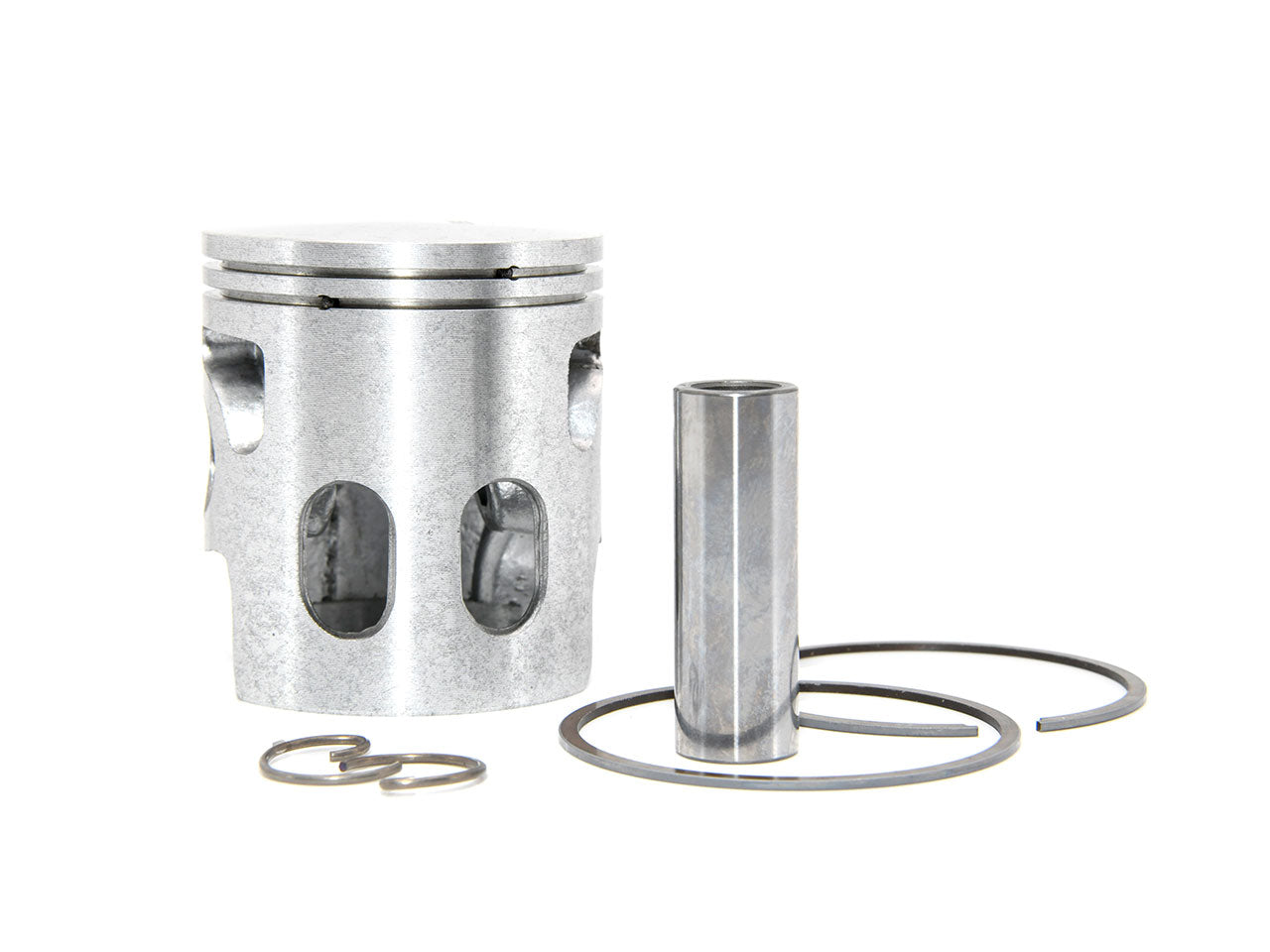 Barikit Kolben für einen Yamaha DT 70cc Moped Motor. Ein Kolbenbolzen sowie 2 Kolbenclips und ein Kolbenring.