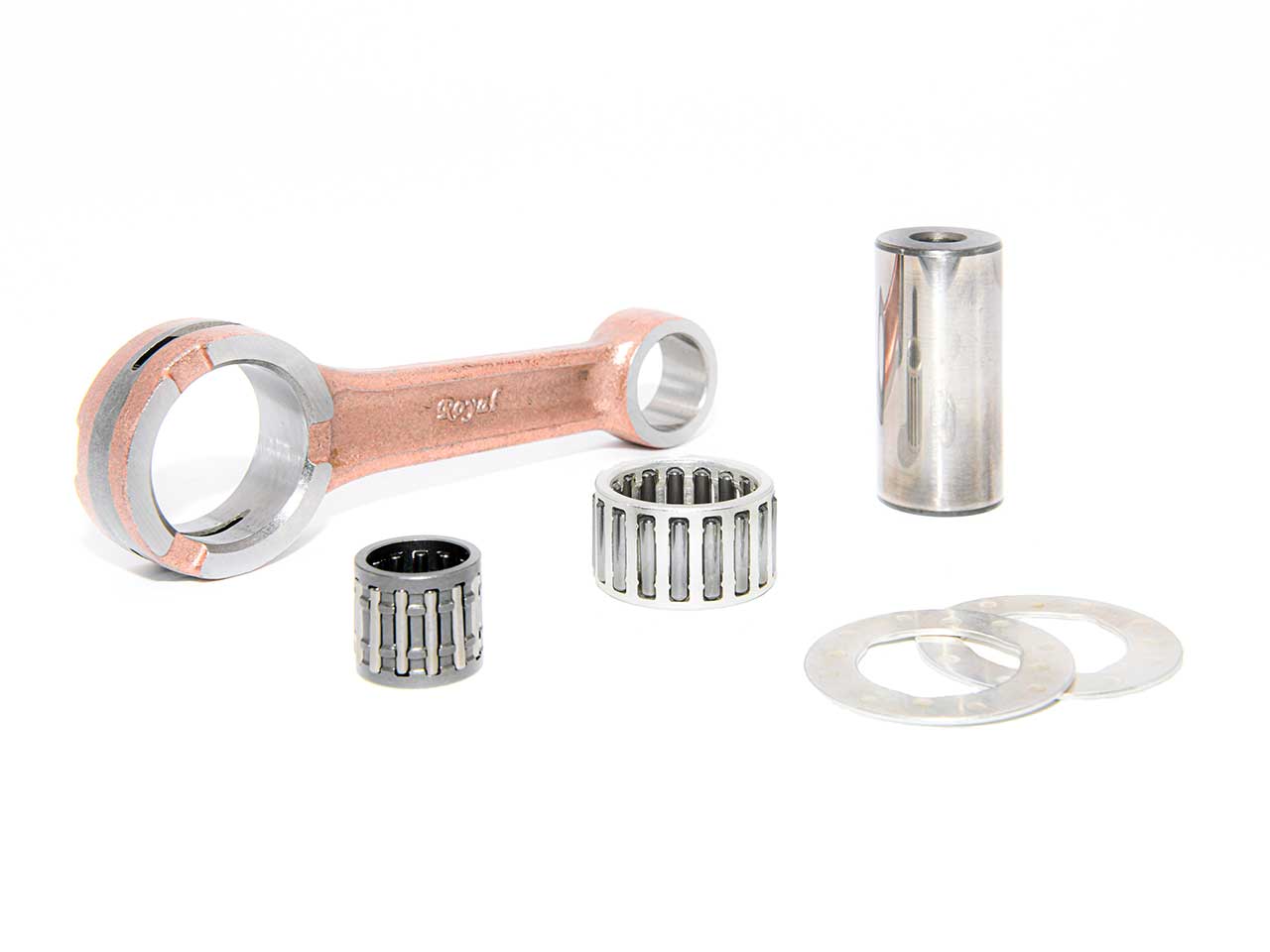 Barikit Pleuel für einen KTM SX 85 Moped Motor. Ein Hubzapfen, zwei Anlaufscheiben sowie 2 Nadellager.