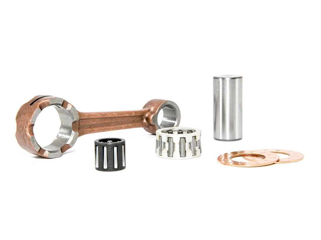 Barikit Pleuel für einen Suzuki Moped Motor. Ein Hubzapfen, zwei Anlaufscheiben sowie 2 Nadellager.