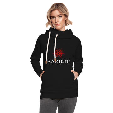 Unisex Schalkragen Hoodie - Schwarz