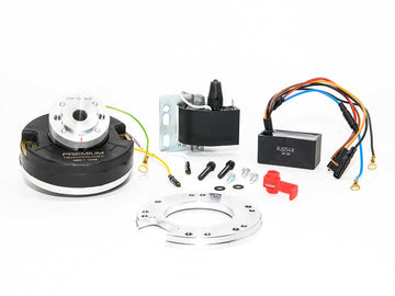 MVT Zündung für einen MBK 6 Gang Motor. Analoger Stator mit Montageplatte, Innenrotor, Zündspule und CDI.