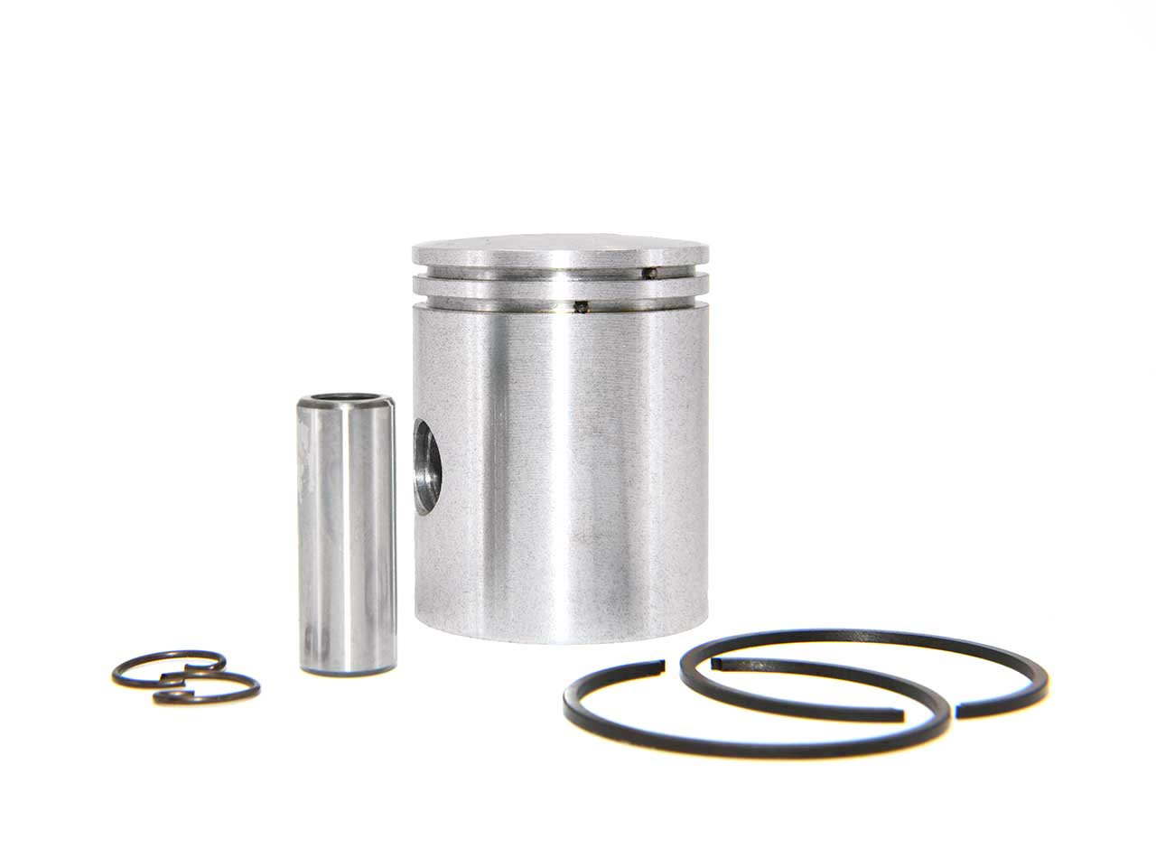 Barikit Kolben für einen Casal Moped Motor. Ein Kolbenbolzen sowie 2 Kolbenclips und ein Kolbenring.