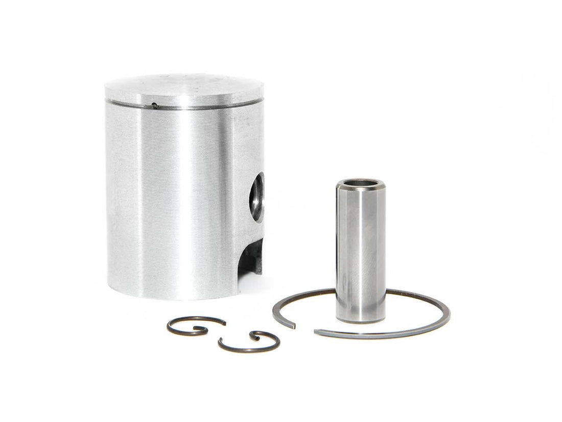 Barikit Kolben für einen AM6 Moped Motor. Ein Kolbenbolzen sowie 2 Kolbenclips und ein Kolbenring.
