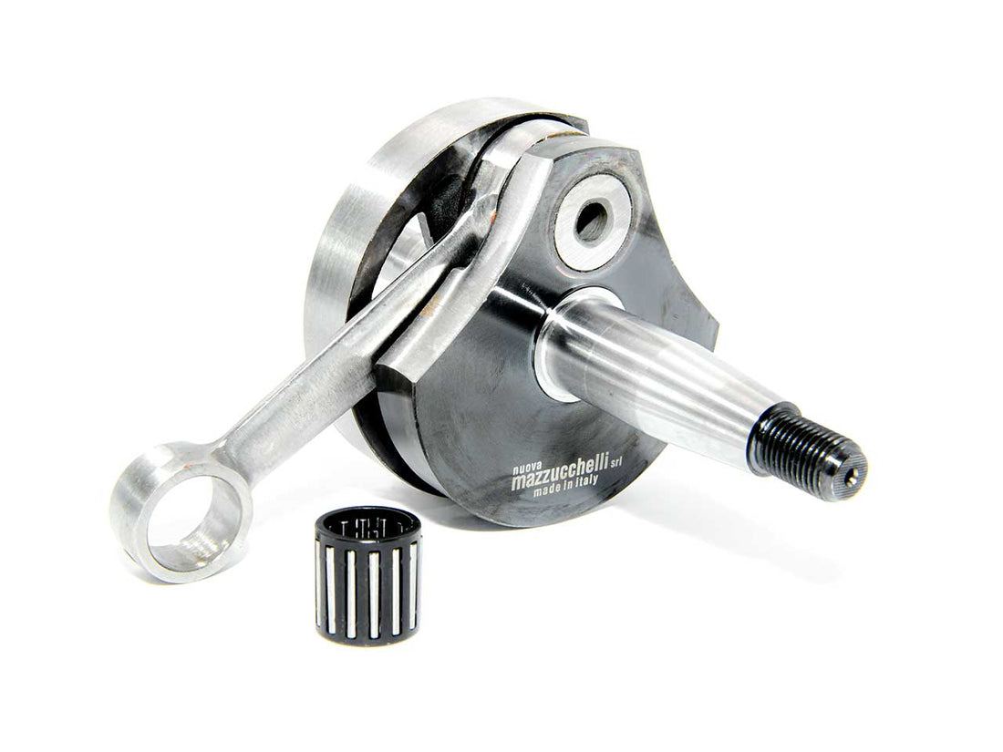 Barikit Kurbelwelle für einen Vespa PK Motor. Eine Pleuelstange mit Hubzapfen und ein Nadellager.