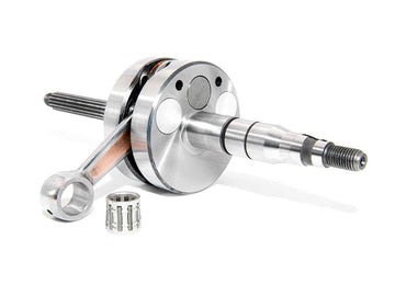 Barikit Kurbelwelle für einen Yamaha Aerox Roller Motor. Eine Pleuelstange mit Hubzapfen und ein Nadellager.